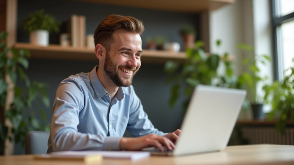 Ondernemer tevreden met zijn nieuwe website